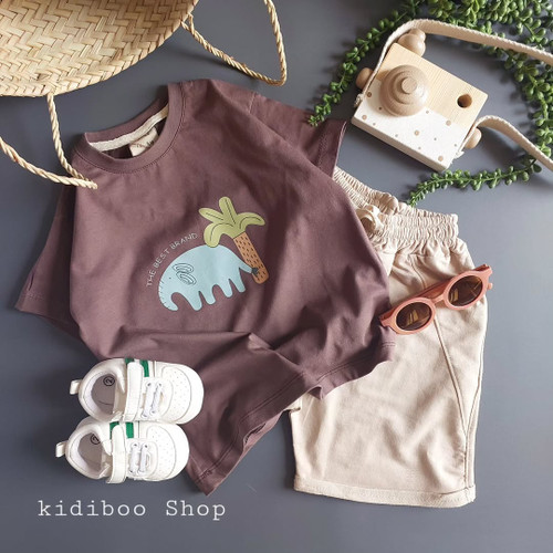 ست تیشرت شلوارک فیل و نخل