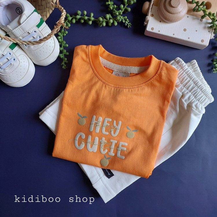 ست تیشرت و شلوارک دخترانه Hey Cuty برند هورس | مناسب ۱ تا ۸ سال