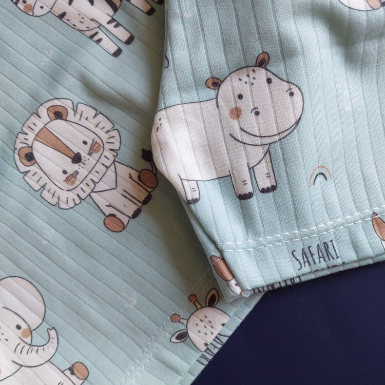 ست تیشرت شلوارک راحتی کودک Koala | نخ پنبه ریلی | مناسب ۹ ماه تا ۸ سال