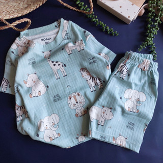 ست تیشرت شلوارک راحتی کودک Koala | نخ پنبه ریلی | مناسب ۹ ماه تا ۸ سال